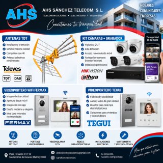 Antenista, Cámaras, Videoporteros, Electricidad
