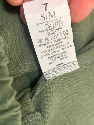 Pantalones anchos verdes estampados