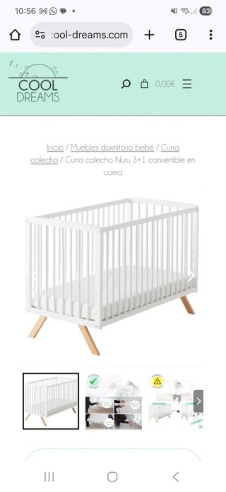 Cuna colecho Nuru convertible en cama