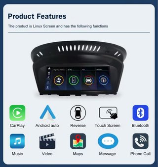 Pantalla radio Carplay para BMW E60 E90