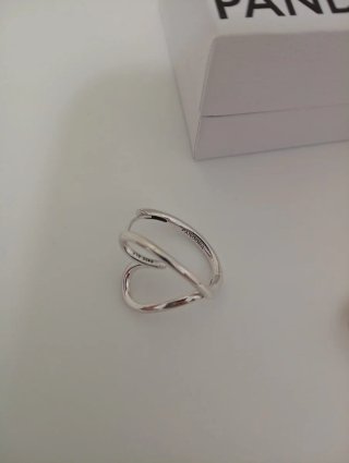 Pendientes Aro Corazón Pandora Plata