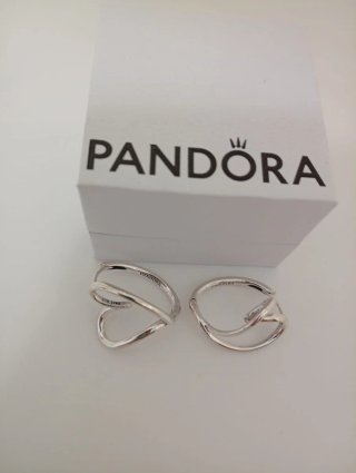 Pendientes Aro Corazón Pandora Plata