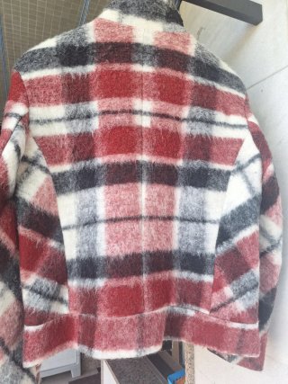 Chaquetón cuadros lana multicolor