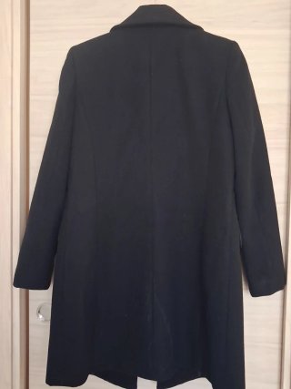 Abrigo paño negro talla M