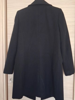 Abrigo paño negro talla M