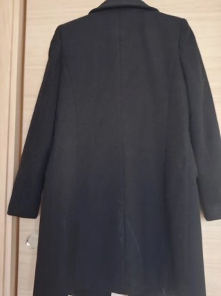 Abrigo paño negro talla M