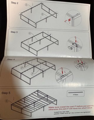 Base Cama Queen Metálica Blanca 150x200