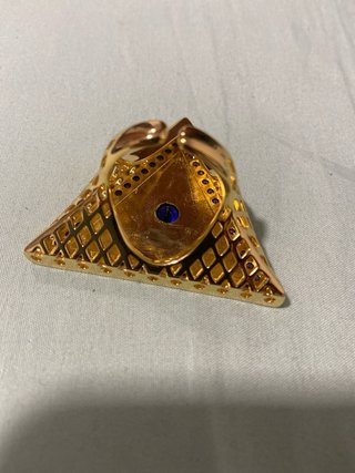 Anillo Ajustable Baño Oro 14k Ojo