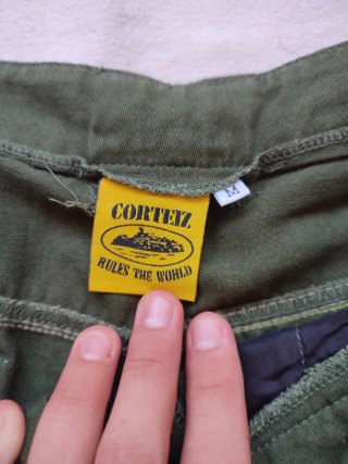Corteiz Cargo Shorts Talla M Verde Oliva