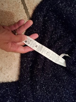 Cardigan Tezenis Lurex Nero Taglia Unica