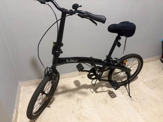 Bicicleta Plegable Negra Regalo sillín y funda