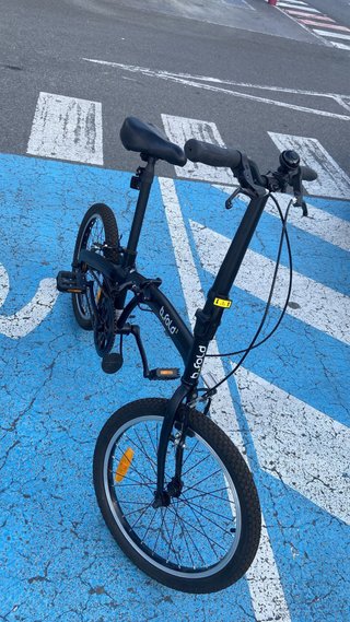 Bicicleta Plegable Negra Regalo sillín y funda