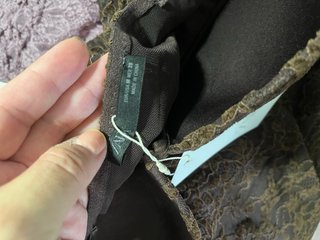 Vestido marrón encaje tirantes