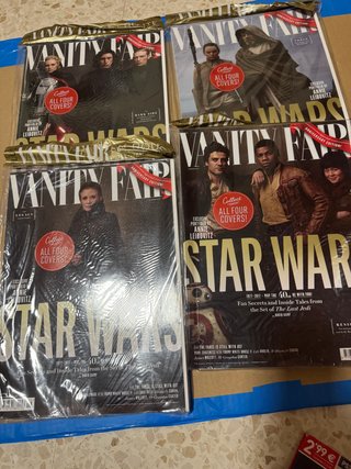Set Completo 4 Revistas Vanity Fair Star Wars Ep 8