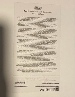 iPad Pro 12.9 5ª Gen 512 Gb M1 Wifi + Celular