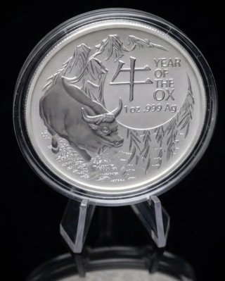 Moneda 1oz Plata Año del Buey 2021