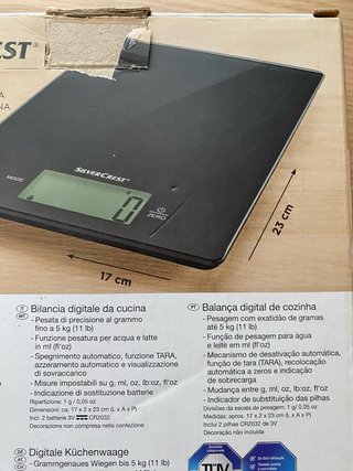 Báscula Digital Cocina SilverCrest