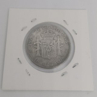 MONEDA ALFONSO XIII PUERTO RICO 1896 40 CENT.
