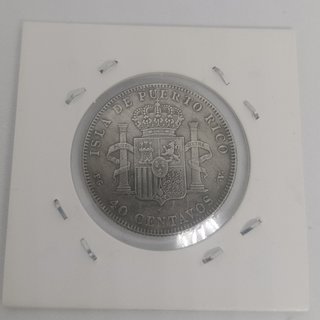 MONEDA ALFONSO XIII PUERTO RICO 1896 40 CENT.