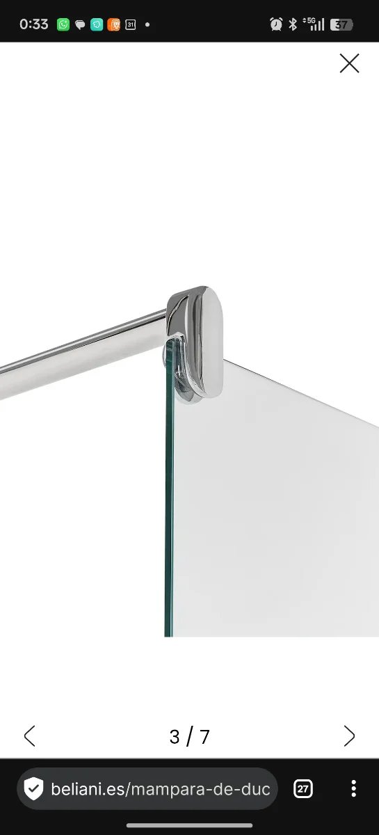 Mampara ducha hoja fija Fix 60x195 cm