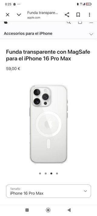 Funda MagSafe iPhone 16 Pro Max Transparente
