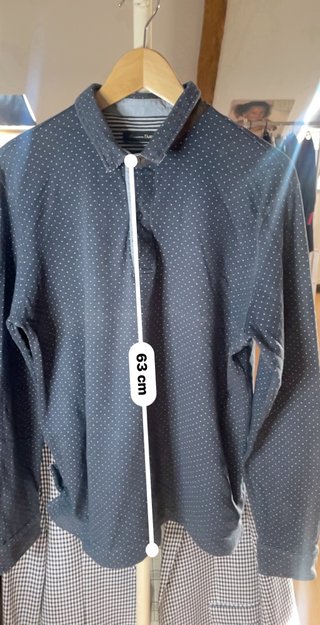 Polo Massimo Dutti azul con puntos blancos