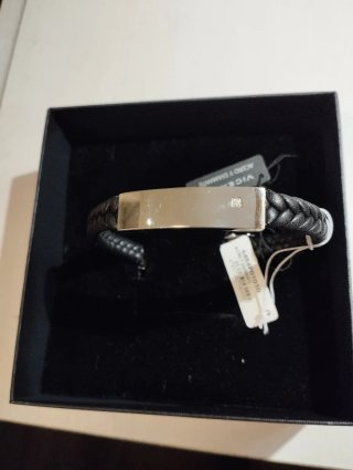 Pulsera Viceroy Cuero Trenzado con Diamante