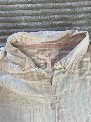 Camisón Pijama Victoria's Secret Rayas Rosa C0025