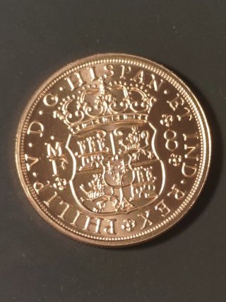 Moneda 8 Reales Cobre puro. 1 Onza.