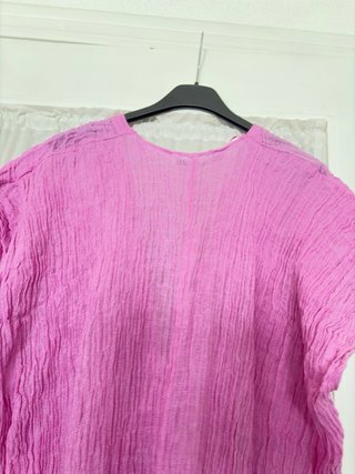 Vestido Zara Lino Rosa