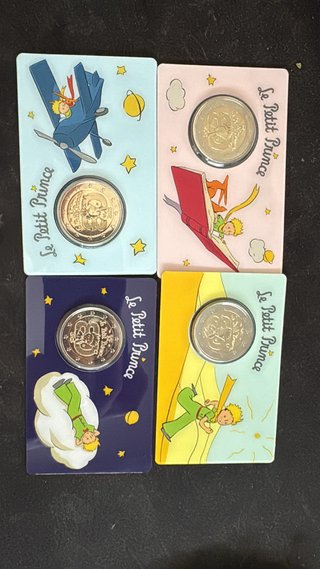 4x 2€ Francia 2026 El Principito Coincard