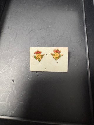 Pendientes Oro 18k  escudo del betis