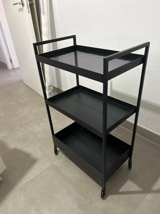 Carro Estantería Metálico Negro Ikea