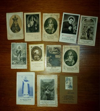 Santini religiosi in bianco e nero