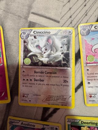 Lote Cartas Pokémon Antiguas Munna, Cinccino, Audi