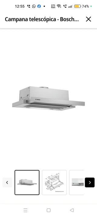 CAMPANA COCINA Extractora Telescopica Bosch DFT63A