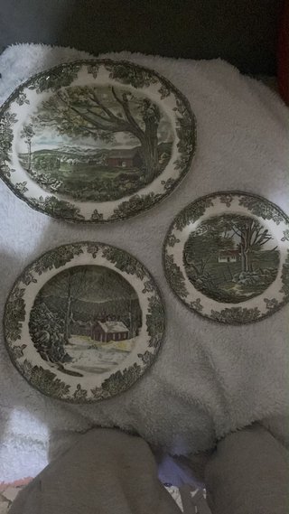 3 Platos Johnson Bros Cerámica
