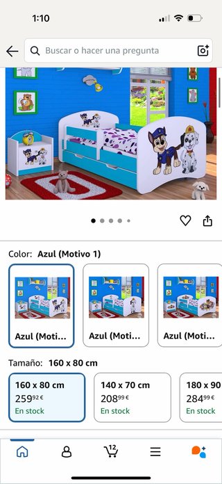 Cama infantil Paw Patrol 160x80cm