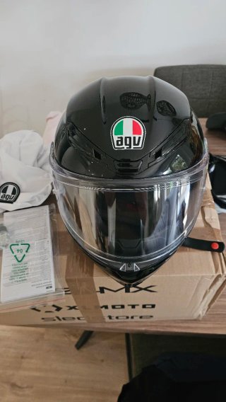 Casco Moto AGV K6S Negro Brillo talla L