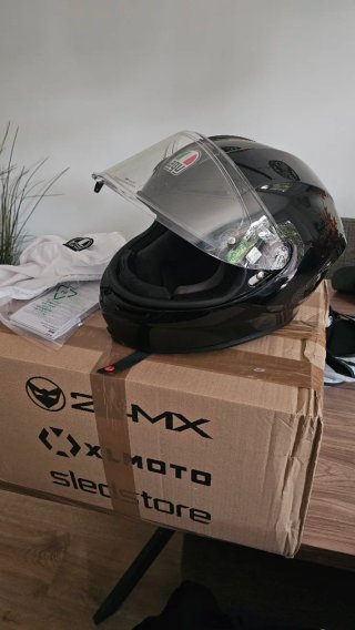 Casco Moto AGV K6S Negro Brillo talla L