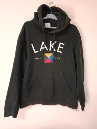 Sudadera H&M Negra con Estampado Lake Tahoe
