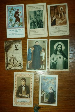Calendarietti Religiosi Vintage