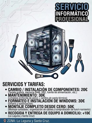 SERVICIO Y MONTAJE DE PC GAMER / TRABAJO