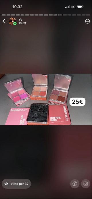 Paleta Coloretes Huda Beauty