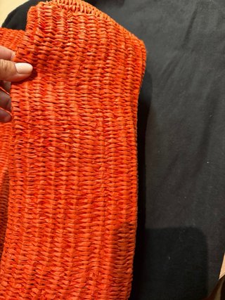 Bolso de rafia naranja Purificación Garcia