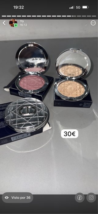 Iluminadores Dior (Oro y Rosa)