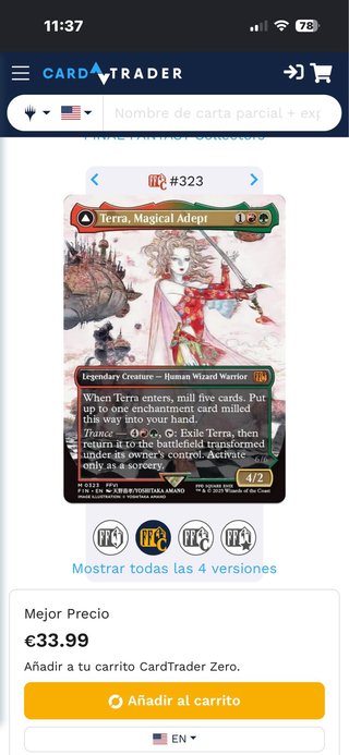 Terra, Magical Adept FFVI Carta Mágica