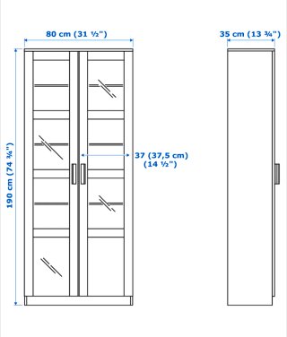 Vitrina Brimnes Ikea Blanca