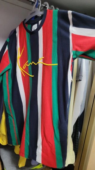 Camiseta Karl Kani Rayas Multicolor
