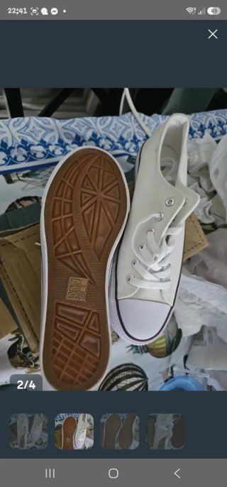 Zapatillas lona blancas talla 42
